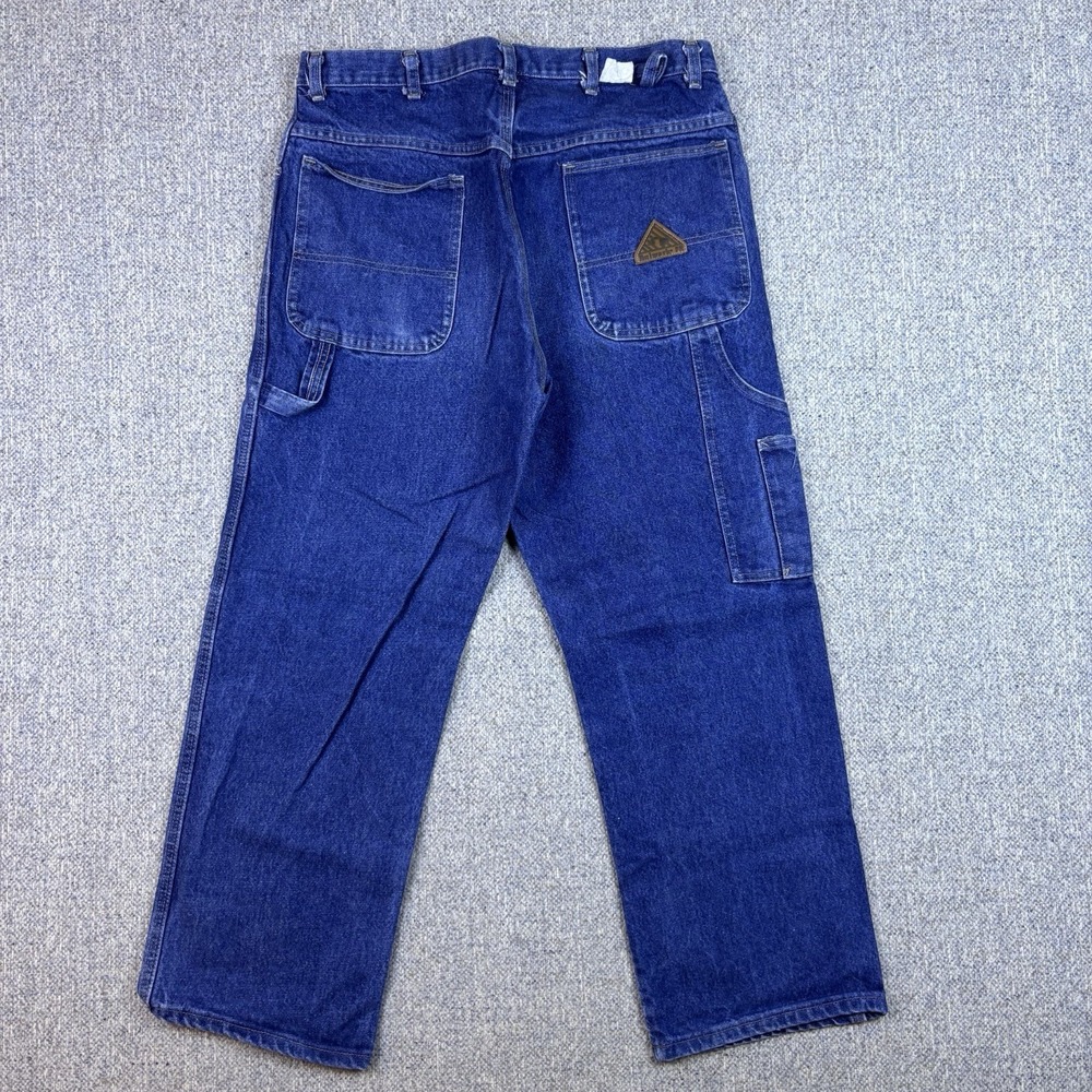 Bulwark FR Carpenter Jeans Men‎ 36x28 Fire Resistant Work Wear Med Wash